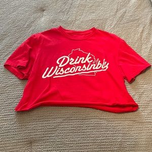 Drink wisconsinbly cropped top